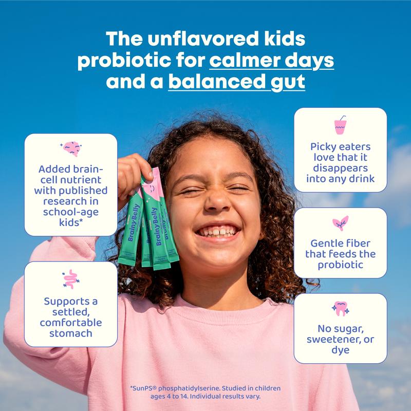 Wondergut Probiótico + Prebiótico en Polvo para Niños