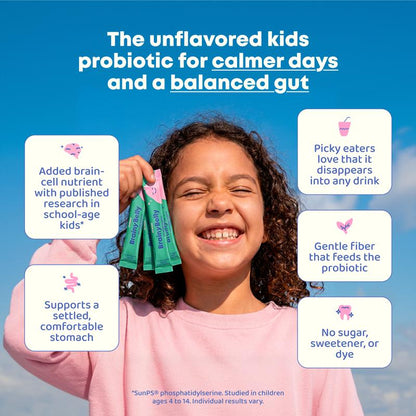 Wondergut Probiótico + Prebiótico en Polvo para Niños
