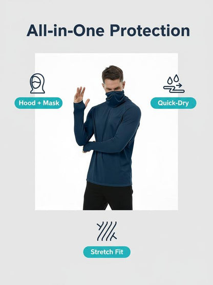 Sudadera IronShade — Protección Solar y Máscara Facial